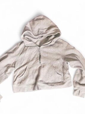 Lululemon Cropped Grey Scuba hoodie XS/S